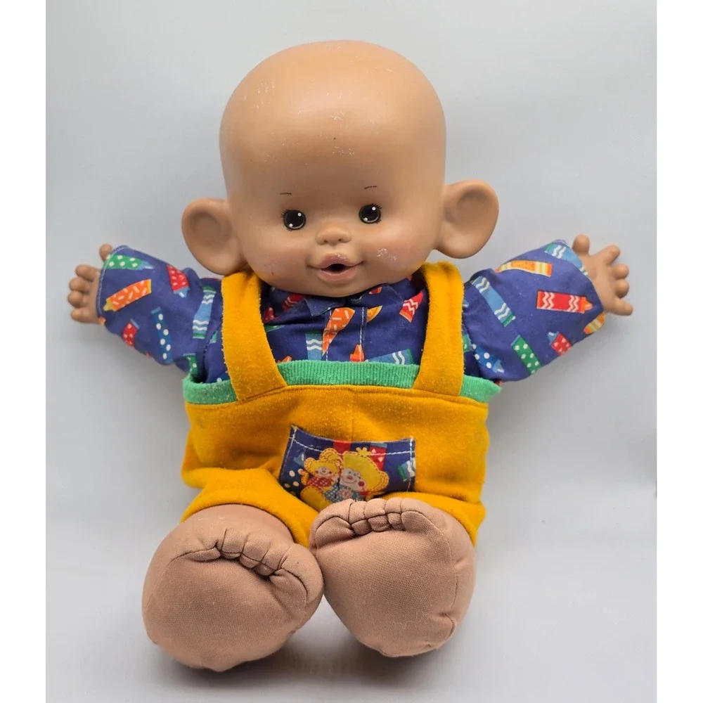 Vintage Little Big Ears Doll Boy First Generation No Hair Outfit Bald 14